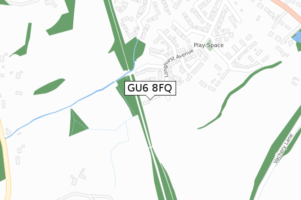 GU6 8FQ map - large scale - OS Open Zoomstack (Ordnance Survey) GU6 8FQ map - large scale - OS Open Zoomstack (Ordnance Survey)
