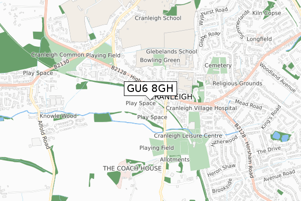 GU6 8GH map - small scale - OS Open Zoomstack (Ordnance Survey) GU6 8GH map - small scale - OS Open Zoomstack (Ordnance Survey)