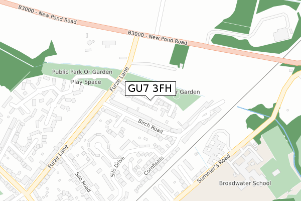 GU7 3FH map - large scale - OS Open Zoomstack (Ordnance Survey) GU7 3FH map - large scale - OS Open Zoomstack (Ordnance Survey)
