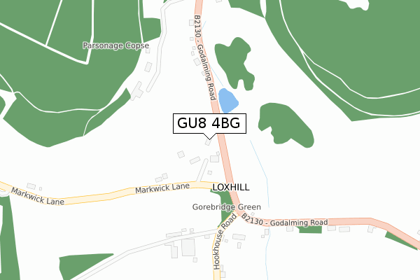 GU8 4BG map - large scale - OS Open Zoomstack (Ordnance Survey)