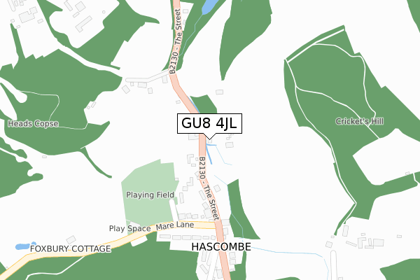 GU8 4JL map - large scale - OS Open Zoomstack (Ordnance Survey) GU8 4JL map - large scale - OS Open Zoomstack (Ordnance Survey)