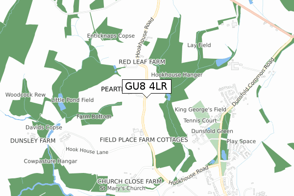 GU8 4LR map - small scale - OS Open Zoomstack (Ordnance Survey)