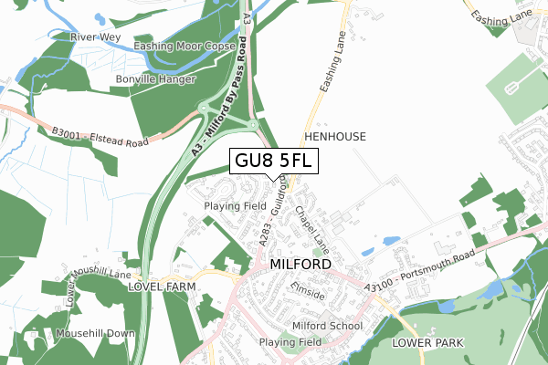 GU8 5FL map - small scale - OS Open Zoomstack (Ordnance Survey) GU8 5FL map - small scale - OS Open Zoomstack (Ordnance Survey)