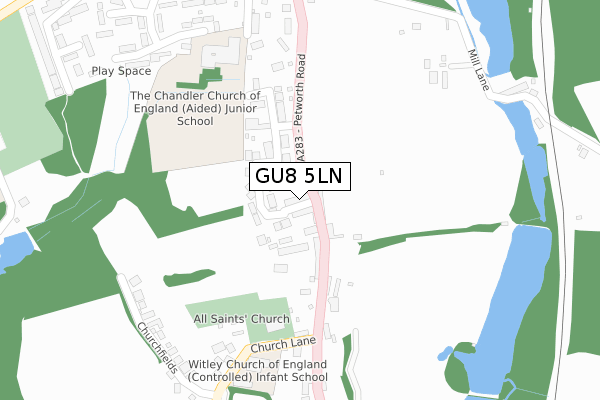 GU8 5LN map - large scale - OS Open Zoomstack (Ordnance Survey) GU8 5LN map - large scale - OS Open Zoomstack (Ordnance Survey)