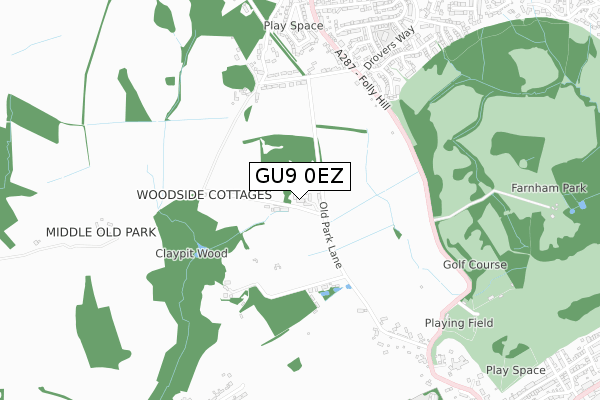 GU9 0EZ map - small scale - OS Open Zoomstack (Ordnance Survey) GU9 0EZ map - small scale - OS Open Zoomstack (Ordnance Survey)