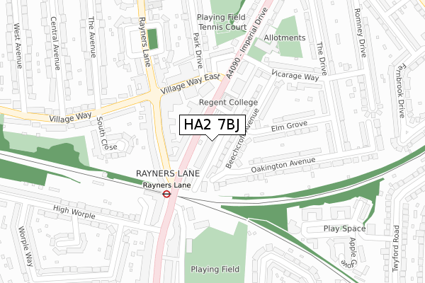 HA2 7BJ map - large scale - OS Open Zoomstack (Ordnance Survey) HA2 7BJ map - large scale - OS Open Zoomstack (Ordnance Survey)