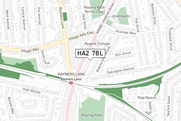 HA2 7BL map - large scale - OS Open Zoomstack (Ordnance Survey) HA2 7BL map - large scale - OS Open Zoomstack (Ordnance Survey)