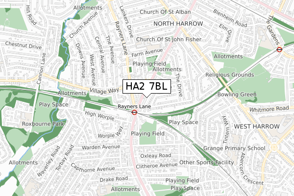 HA2 7BL map - small scale - OS Open Zoomstack (Ordnance Survey) HA2 7BL map - small scale - OS Open Zoomstack (Ordnance Survey)