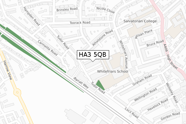 HA3 5QB map - large scale - OS Open Zoomstack (Ordnance Survey) HA3 5QB map - large scale - OS Open Zoomstack (Ordnance Survey)