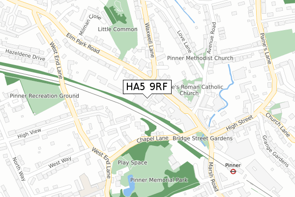 HA5 9RF map - large scale - OS Open Zoomstack (Ordnance Survey) HA5 9RF map - large scale - OS Open Zoomstack (Ordnance Survey)