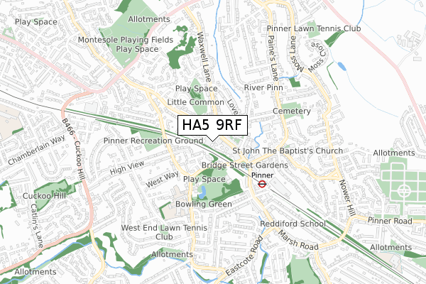 HA5 9RF map - small scale - OS Open Zoomstack (Ordnance Survey) HA5 9RF map - small scale - OS Open Zoomstack (Ordnance Survey)