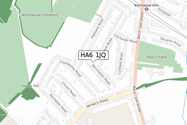 HA6 1JQ map - large scale - OS Open Zoomstack (Ordnance Survey) HA6 1JQ map - large scale - OS Open Zoomstack (Ordnance Survey)