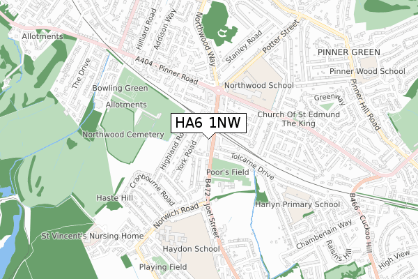 HA6 1NW map - small scale - OS Open Zoomstack (Ordnance Survey) HA6 1NW map - small scale - OS Open Zoomstack (Ordnance Survey)