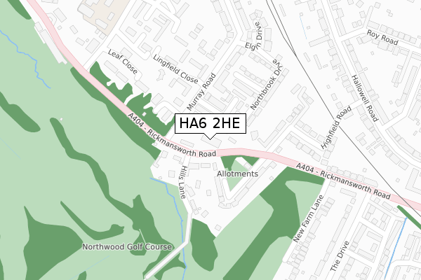 HA6 2HE map - large scale - OS Open Zoomstack (Ordnance Survey)
