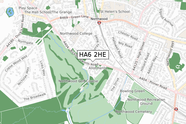 HA6 2HE map - small scale - OS Open Zoomstack (Ordnance Survey)