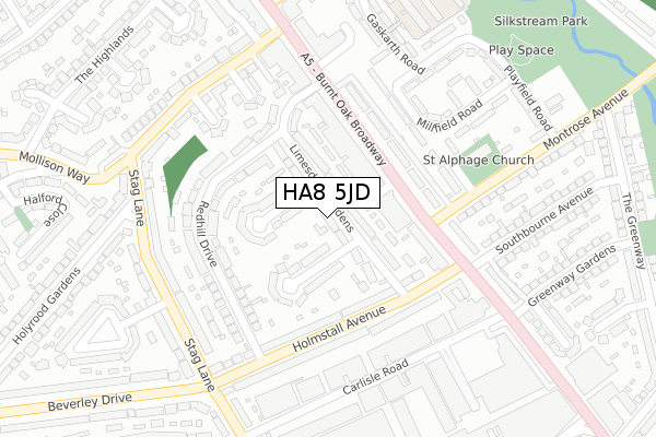 HA8 5JD map - large scale - OS Open Zoomstack (Ordnance Survey) HA8 5JD map - large scale - OS Open Zoomstack (Ordnance Survey)
