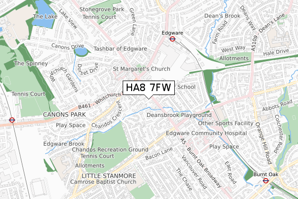 HA8 7FW map - small scale - OS Open Zoomstack (Ordnance Survey) HA8 7FW map - small scale - OS Open Zoomstack (Ordnance Survey)