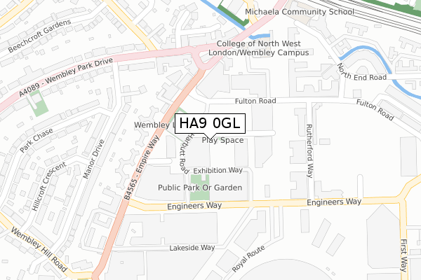 HA9 0GL map - large scale - OS Open Zoomstack (Ordnance Survey) HA9 0GL map - large scale - OS Open Zoomstack (Ordnance Survey)