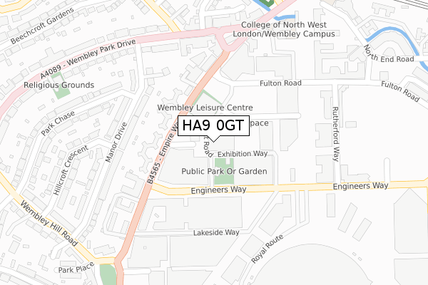 HA9 0GT map - large scale - OS Open Zoomstack (Ordnance Survey) HA9 0GT map - large scale - OS Open Zoomstack (Ordnance Survey)