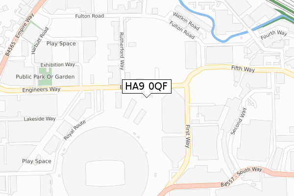 HA9 0QF map - large scale - OS Open Zoomstack (Ordnance Survey) HA9 0QF map - large scale - OS Open Zoomstack (Ordnance Survey)