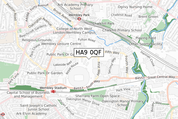 HA9 0QF map - small scale - OS Open Zoomstack (Ordnance Survey) HA9 0QF map - small scale - OS Open Zoomstack (Ordnance Survey)