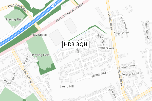 HD3 3QH map - large scale - OS Open Zoomstack (Ordnance Survey) HD3 3QH map - large scale - OS Open Zoomstack (Ordnance Survey)