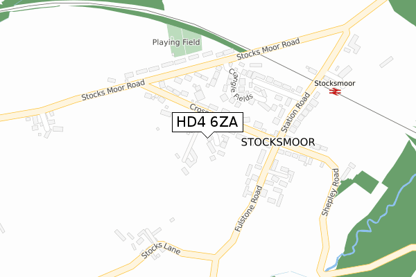 HD4 6ZA map - large scale - OS Open Zoomstack (Ordnance Survey) HD4 6ZA map - large scale - OS Open Zoomstack (Ordnance Survey)