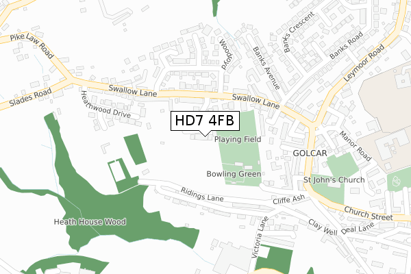 HD7 4FB map - large scale - OS Open Zoomstack (Ordnance Survey) HD7 4FB map - large scale - OS Open Zoomstack (Ordnance Survey)