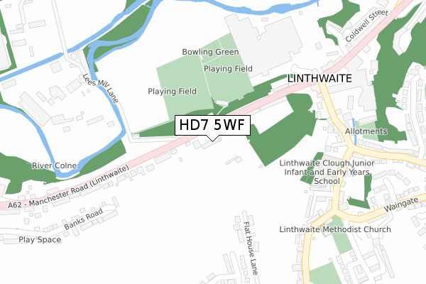 HD7 5WF map - large scale - OS Open Zoomstack (Ordnance Survey) HD7 5WF map - large scale - OS Open Zoomstack (Ordnance Survey)