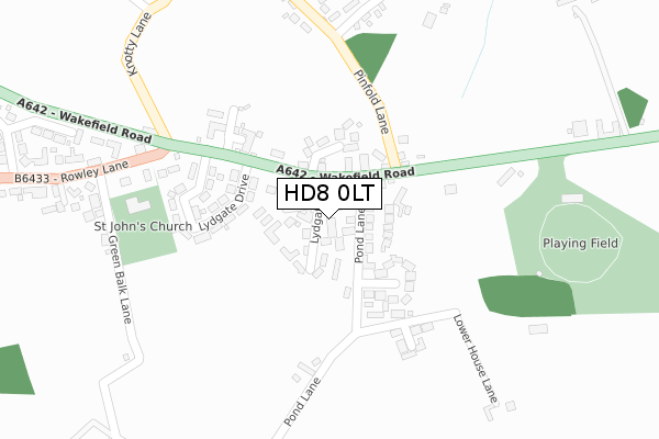 HD8 0LT map - large scale - OS Open Zoomstack (Ordnance Survey) HD8 0LT map - large scale - OS Open Zoomstack (Ordnance Survey)