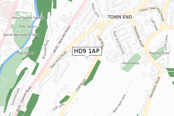 HD9 1AP map - large scale - OS Open Zoomstack (Ordnance Survey) HD9 1AP map - large scale - OS Open Zoomstack (Ordnance Survey)