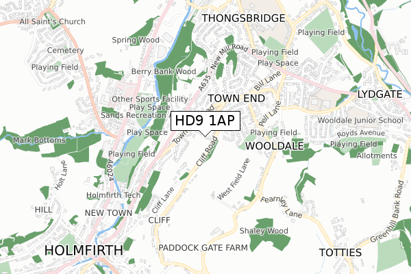 HD9 1AP map - small scale - OS Open Zoomstack (Ordnance Survey) HD9 1AP map - small scale - OS Open Zoomstack (Ordnance Survey)
