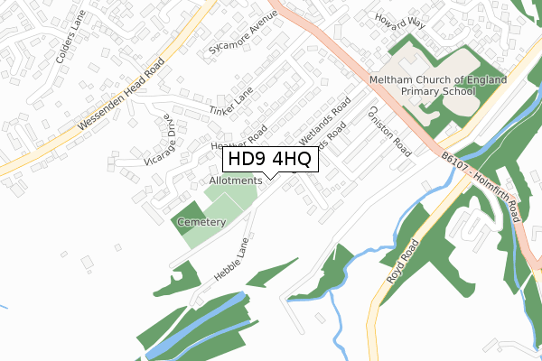 HD9 4HQ map - large scale - OS Open Zoomstack (Ordnance Survey) HD9 4HQ map - large scale - OS Open Zoomstack (Ordnance Survey)