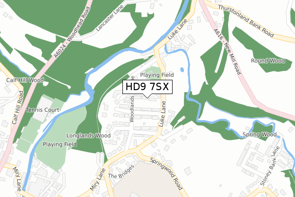 HD9 7SX map - large scale - OS Open Zoomstack (Ordnance Survey) HD9 7SX map - large scale - OS Open Zoomstack (Ordnance Survey)