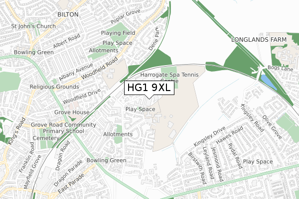 HG1 9XL map - small scale - OS Open Zoomstack (Ordnance Survey) HG1 9XL map - small scale - OS Open Zoomstack (Ordnance Survey)