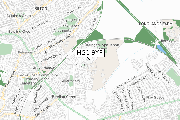HG1 9YF map - small scale - OS Open Zoomstack (Ordnance Survey) HG1 9YF map - small scale - OS Open Zoomstack (Ordnance Survey)