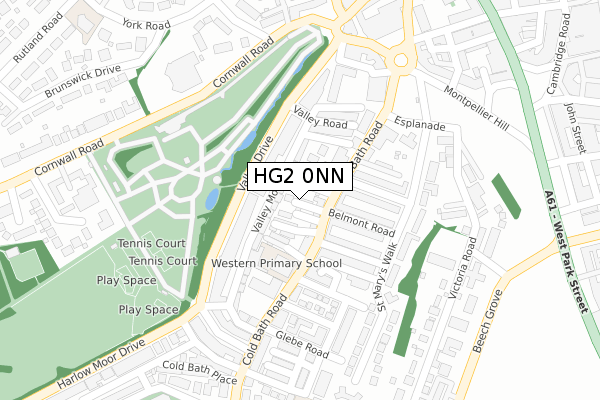 HG2 0NN map - large scale - OS Open Zoomstack (Ordnance Survey)