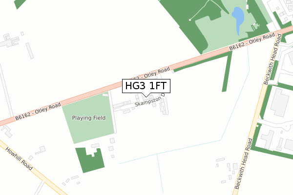 HG3 1FT map - large scale - OS Open Zoomstack (Ordnance Survey)