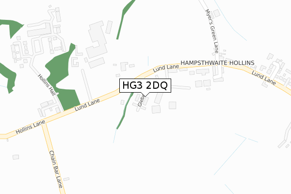 HG3 2DQ map - large scale - OS Open Zoomstack (Ordnance Survey)