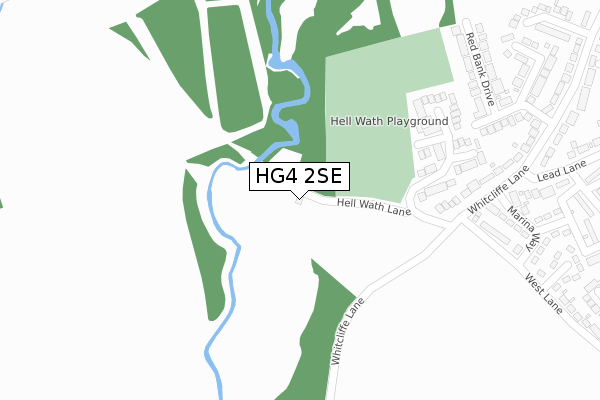 HG4 2SE map - large scale - OS Open Zoomstack (Ordnance Survey)