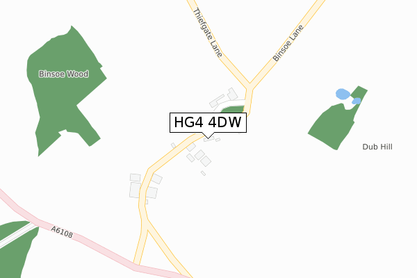 HG4 4DW map - large scale - OS Open Zoomstack (Ordnance Survey)