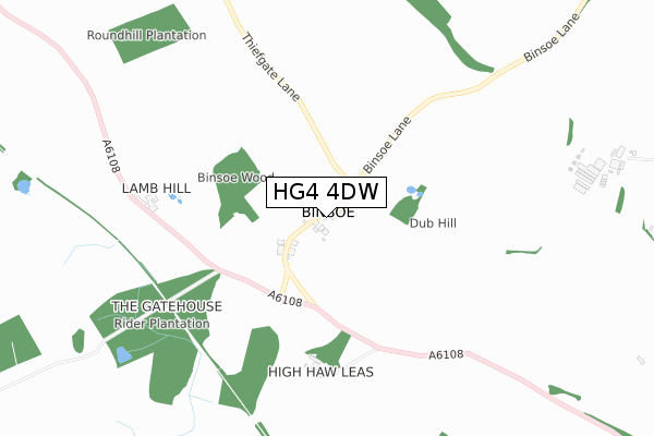 HG4 4DW map - small scale - OS Open Zoomstack (Ordnance Survey)