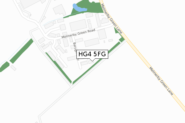 HG4 5FG map - large scale - OS Open Zoomstack (Ordnance Survey)