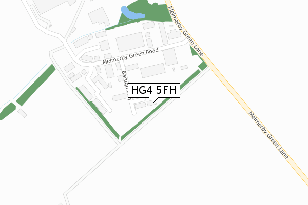 HG4 5FH map - large scale - OS Open Zoomstack (Ordnance Survey)