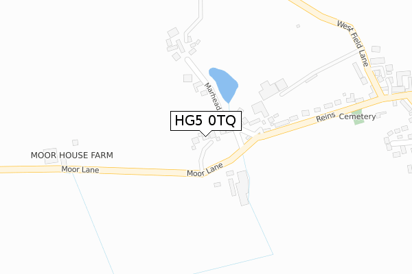 HG5 0TQ map - large scale - OS Open Zoomstack (Ordnance Survey)