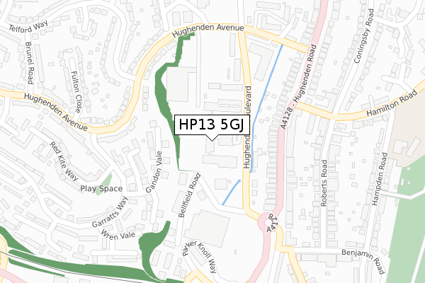 HP13 5GJ map - large scale - OS Open Zoomstack (Ordnance Survey)