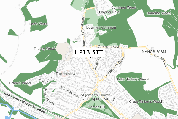 HP13 5TT map - small scale - OS Open Zoomstack (Ordnance Survey) HP13 5TT map - small scale - OS Open Zoomstack (Ordnance Survey)