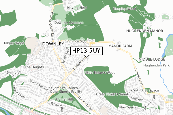 HP13 5UY map - small scale - OS Open Zoomstack (Ordnance Survey) HP13 5UY map - small scale - OS Open Zoomstack (Ordnance Survey)