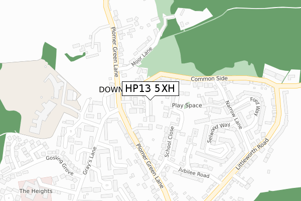 HP13 5XH map - large scale - OS Open Zoomstack (Ordnance Survey)