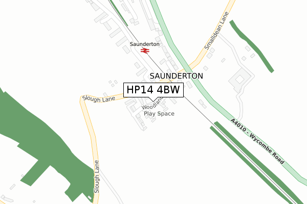 HP14 4BW map - large scale - OS Open Zoomstack (Ordnance Survey)